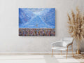 Red Sea Crossing Painting Print: Hero Nachshon ben Aminadav Entering First, Biblical Impressionist Art