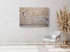 Jerusalem Kotel Western Wall Stone with Colored Prayer Notes in the Slot - Jewish Wall Art