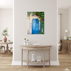 Israeli Holy Land Jerusalem Blue Door with Ivy
