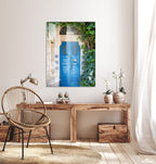 Israeli Holy Land Jerusalem Blue Door with Ivy