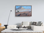 Israeli Holy Land Desert Landscape Painting — Men alone in the Negev desert