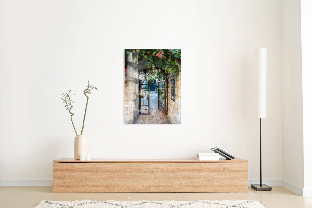 Jerusalem Garden Door Entrance with Ivy and Jerusalem stones