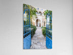 Jerusalem Blue Garden Patio Door Print: Bakaa Neighborhood Travel Photography