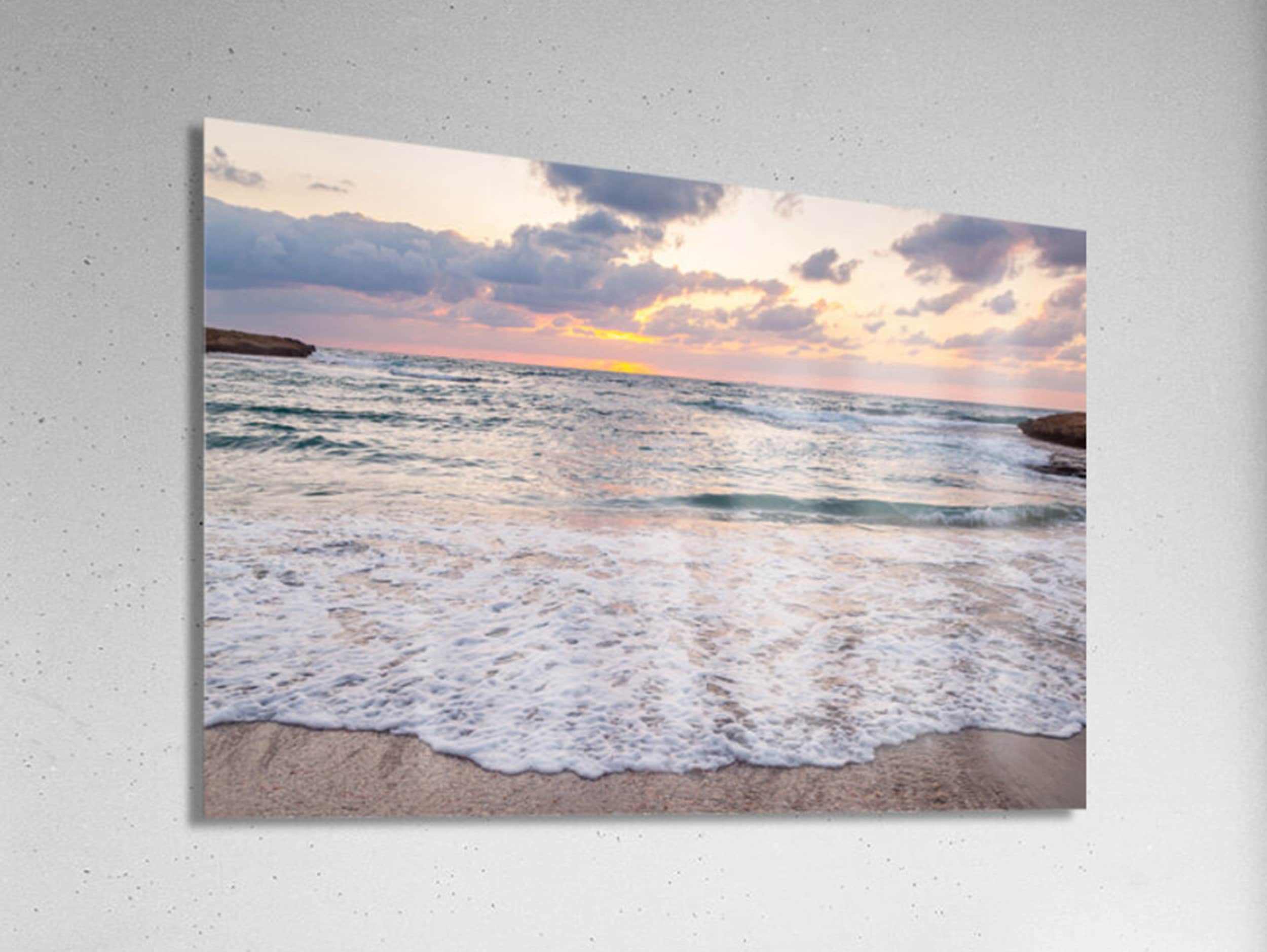 Israeli Holy Land Sunset Beach — Seascape Beach and Waves Photography