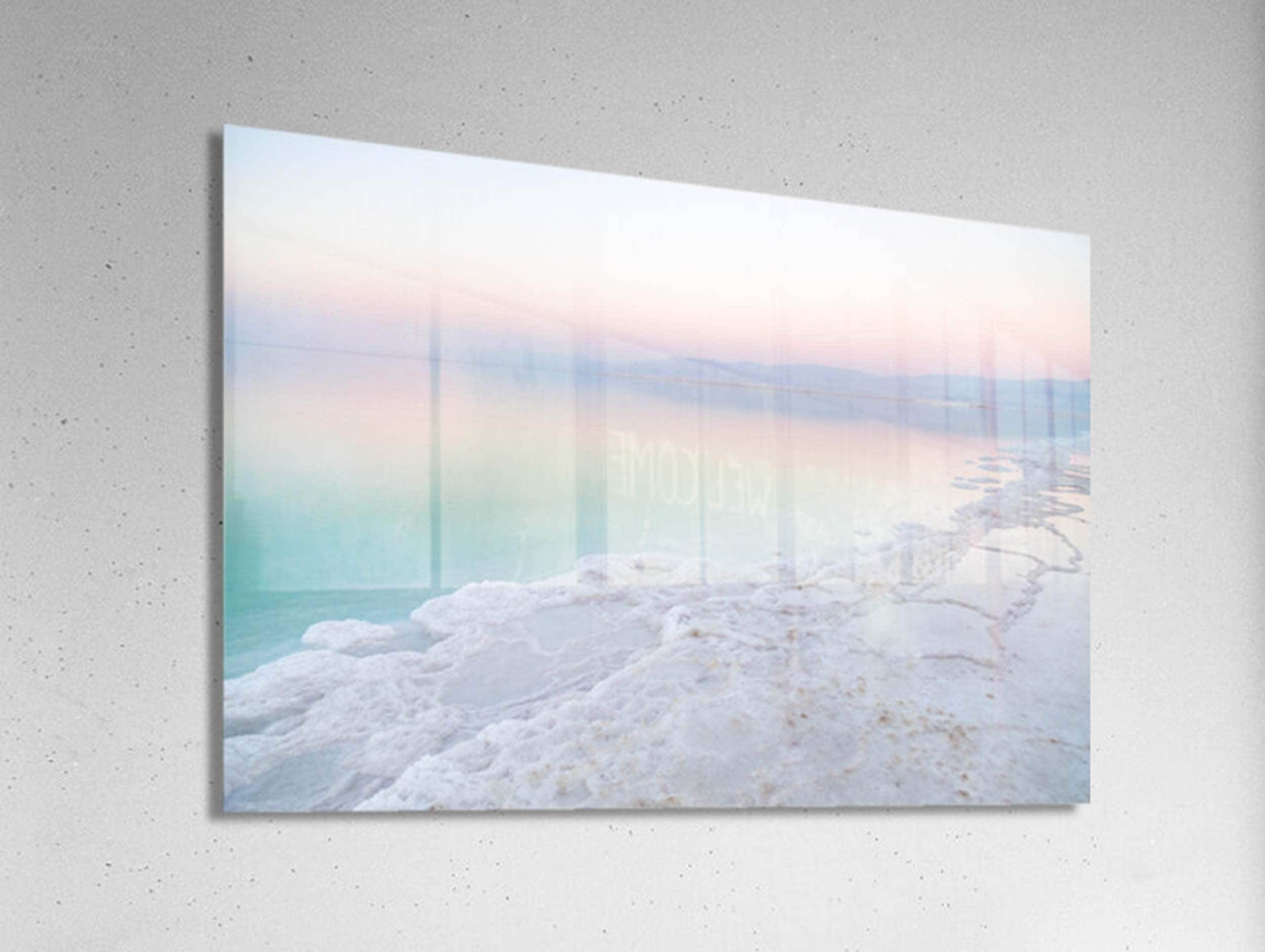 Israeli Holy Land Sunset Beach Dead Sea with Salt Sea Minerals