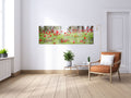 Panoramic Red Wild Anemone Flowers and Trees — Israeli Holy Land Country