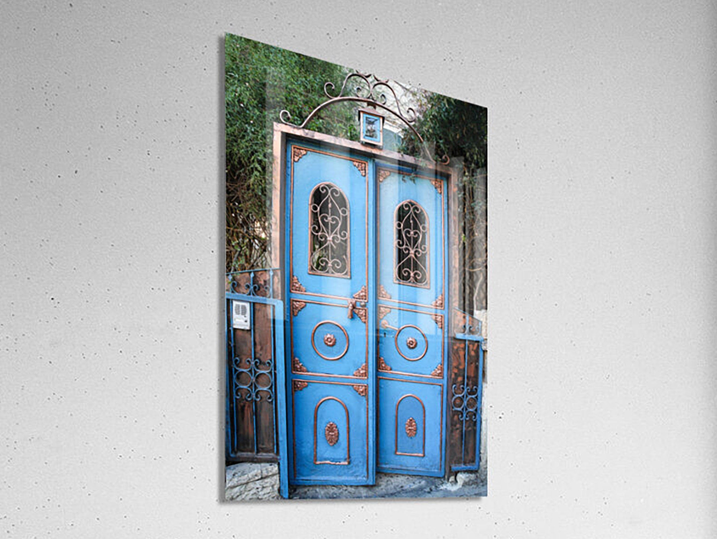 Israeli Jerusalem Blue and Gold Vintage Door Photography