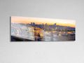 Panoramic Golden Jerusalem Old City Temple Mount at the Sunset