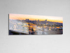 Panoramic Golden Jerusalem Old City Temple Mount at the Sunset
