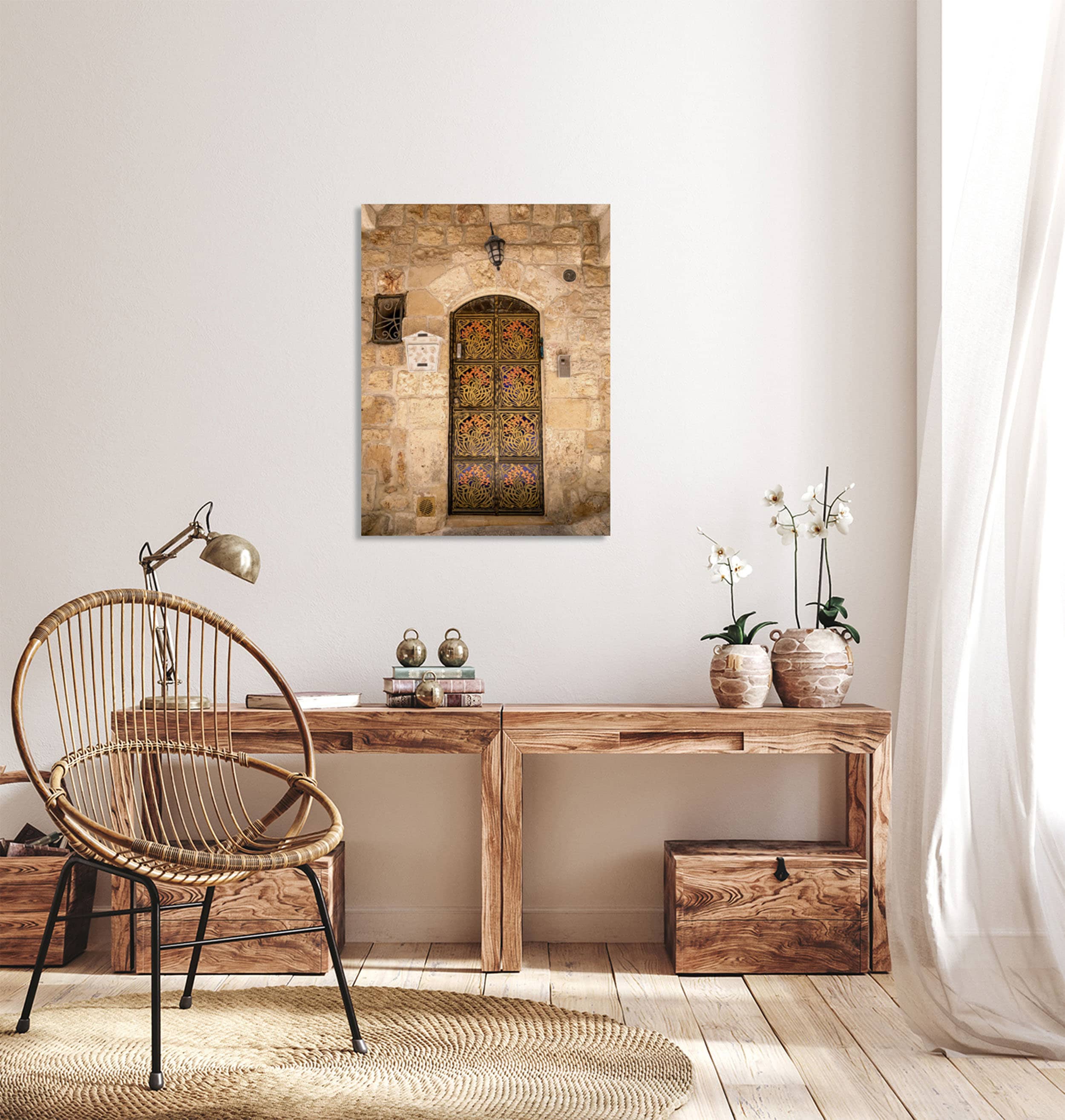 Jerusalem Old City Gold Door and Stones — Photography