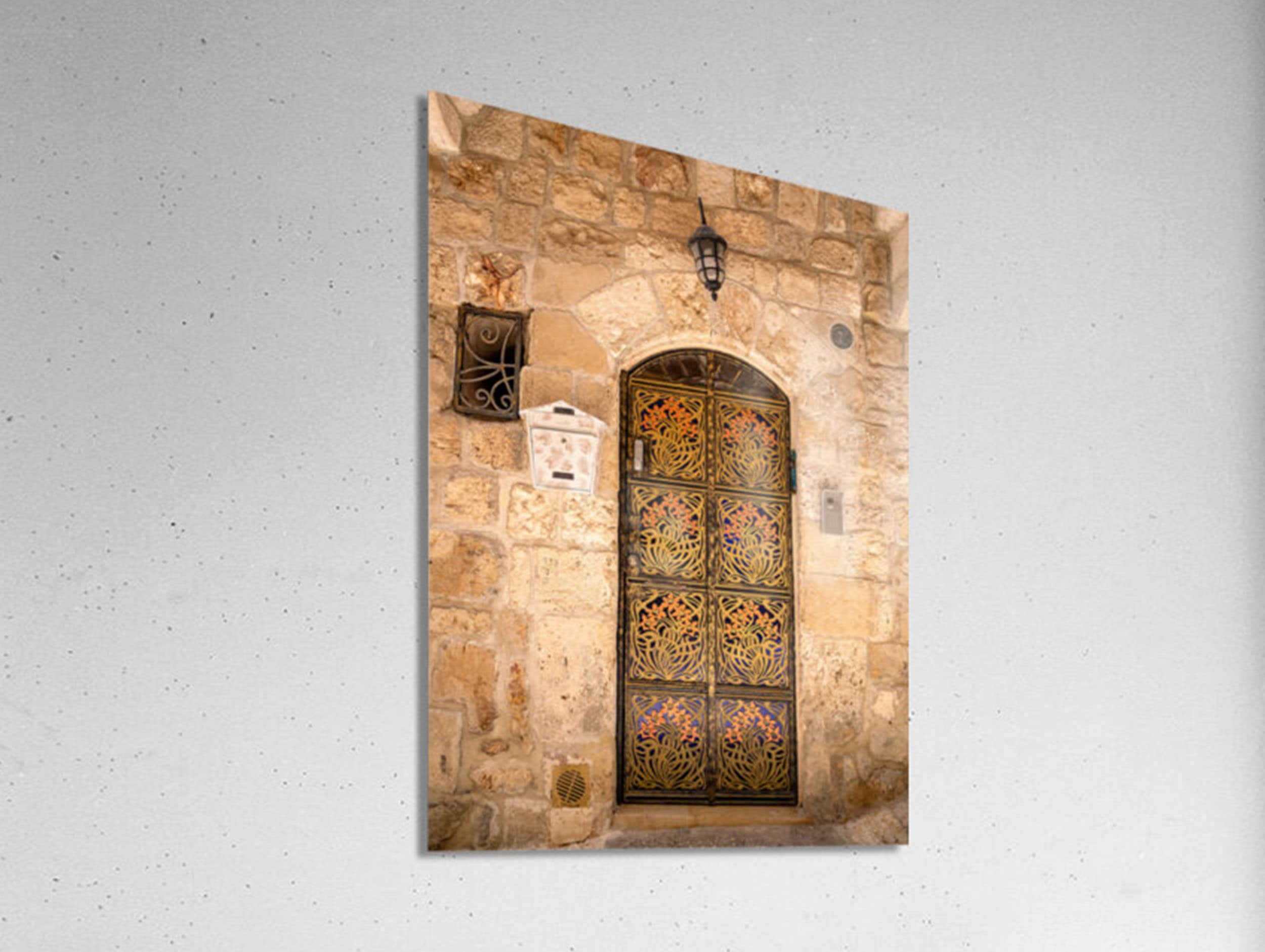 Jerusalem Old City Gold Door and Stones — Photography