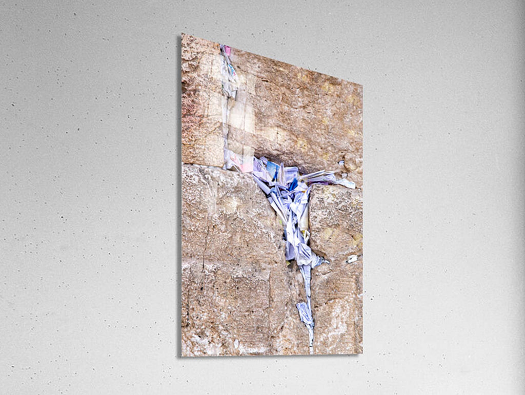 Kotel Western Wall Jerusalem Stone Print: Prayer Notes Lamed Hebrew Letter