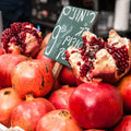 Red Sweet Pomegranates Rimonim at the Jerusalem Market Mahane Yehuda — Kitchen Red