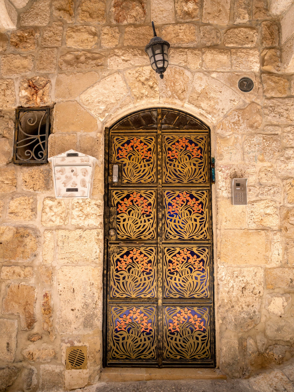 Jerusalem Old City Gold Door and Stones — Photography