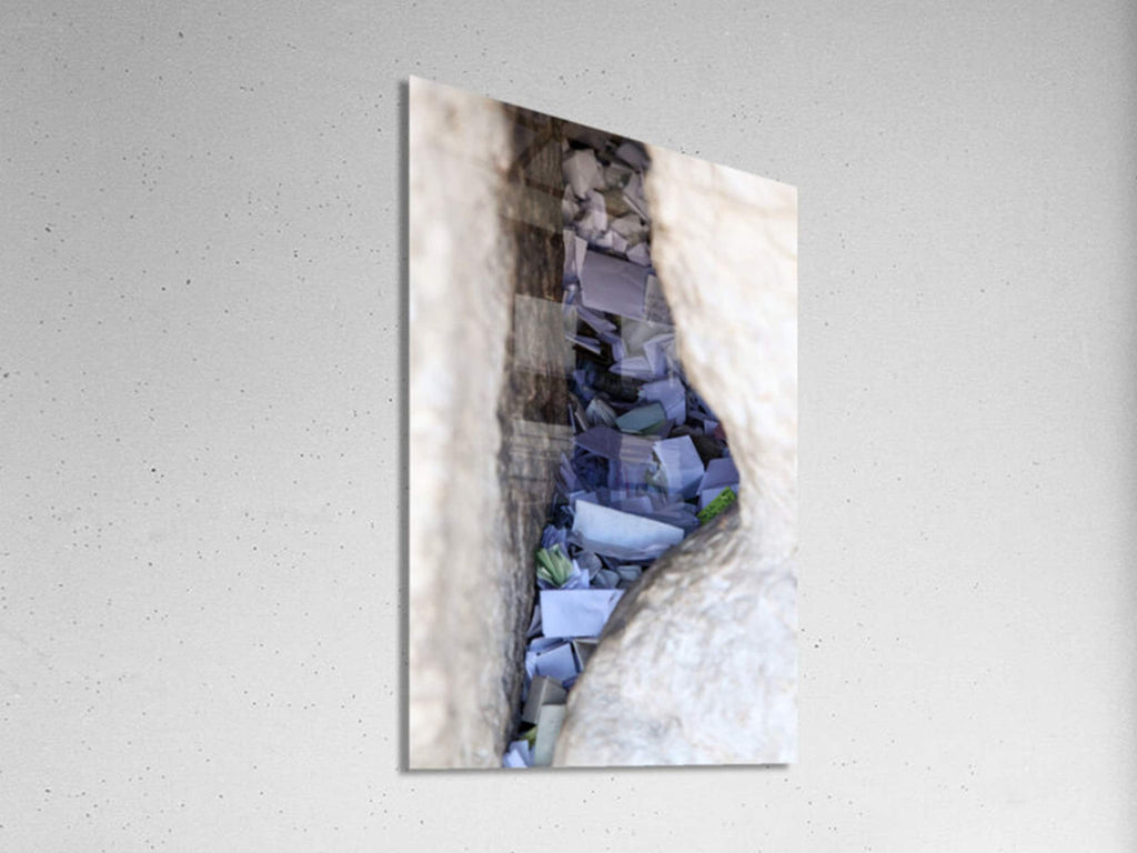 Jerusalem Kotel Western Wall Stone Gap — Prayer Paper Notes Between Stones