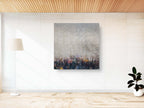 Kotel Western Wall and Israeli Flag Painting — Many Jewish People Praying at the Western Wall