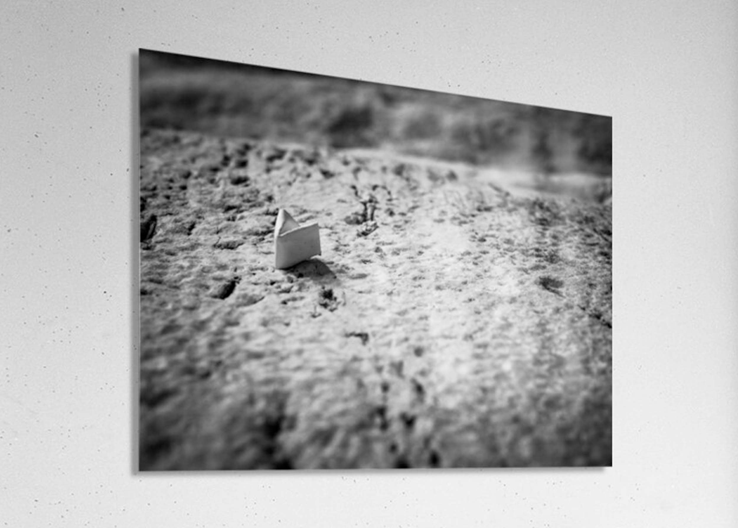 Unique Prayer Paper Note in a Western Wall Stone — Black & White Kotel