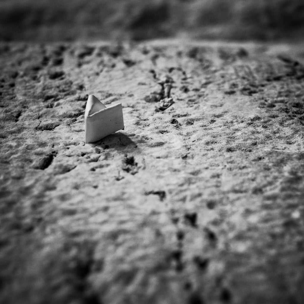 Unique Prayer Paper Note in a Western Wall Stone — Black & White Kotel