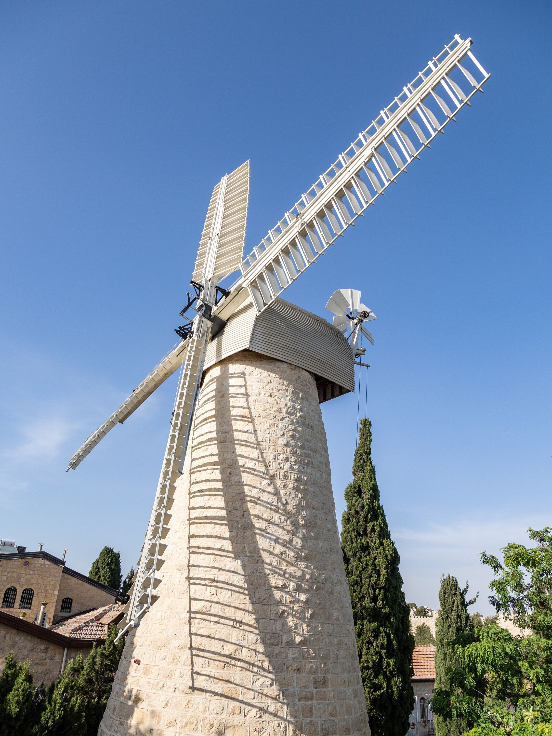 Jerusalem White Windmill at Yamin Moshe