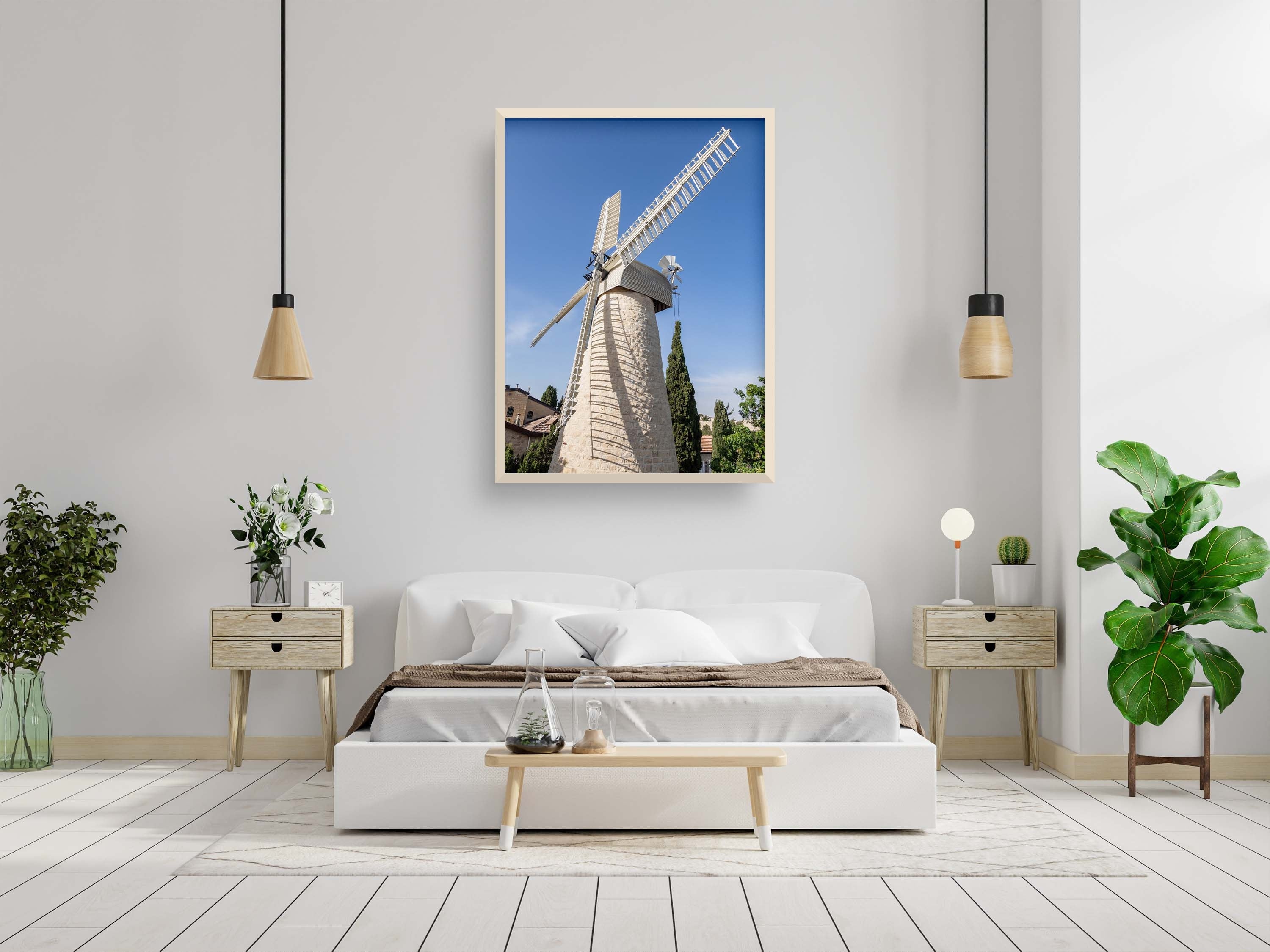 Jerusalem White Windmill at Yamin Moshe