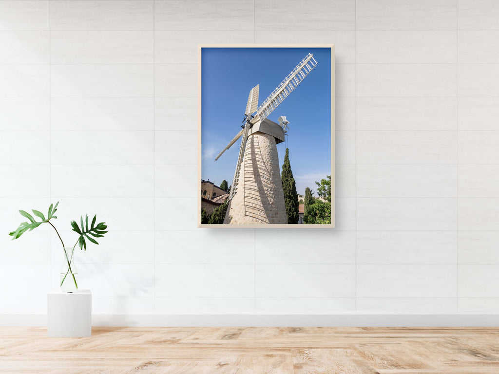 Jerusalem White Windmill at Yamin Moshe