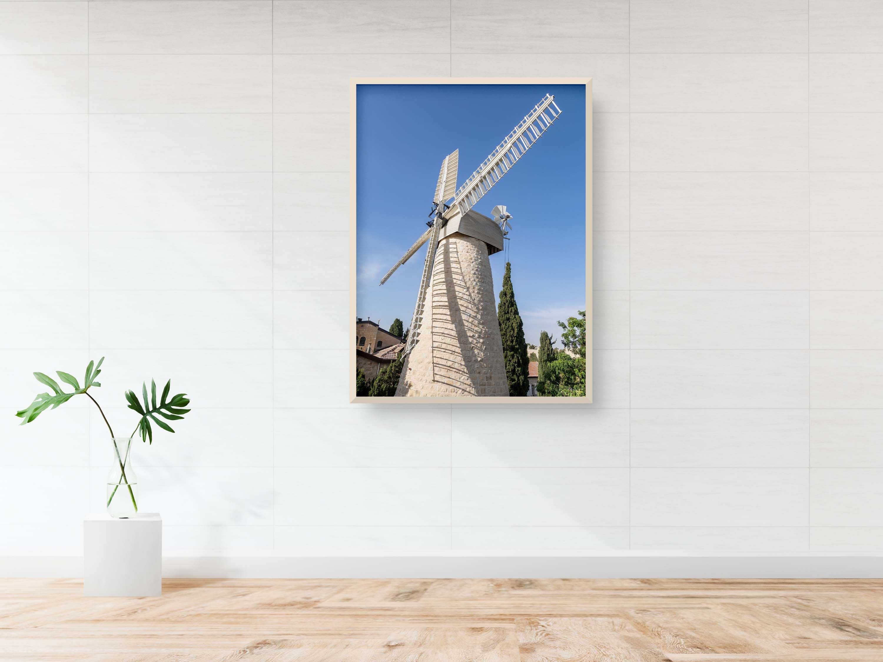 Jerusalem White Windmill at Yamin Moshe
