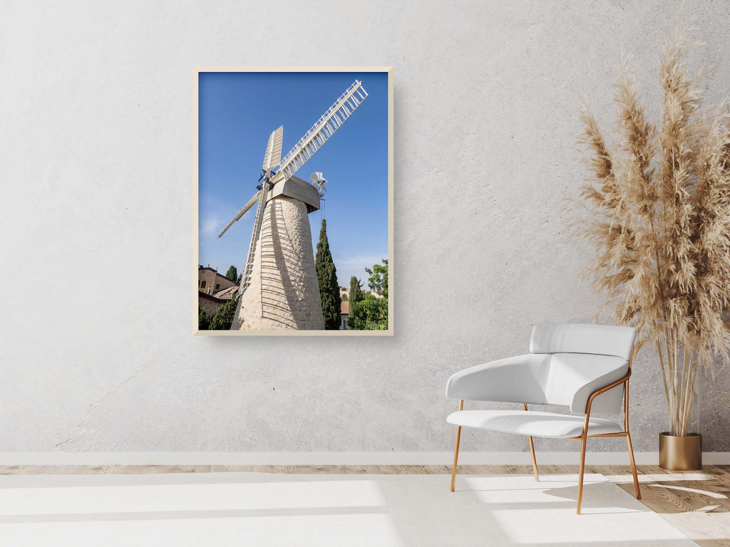 Jerusalem White Windmill at Yamin Moshe