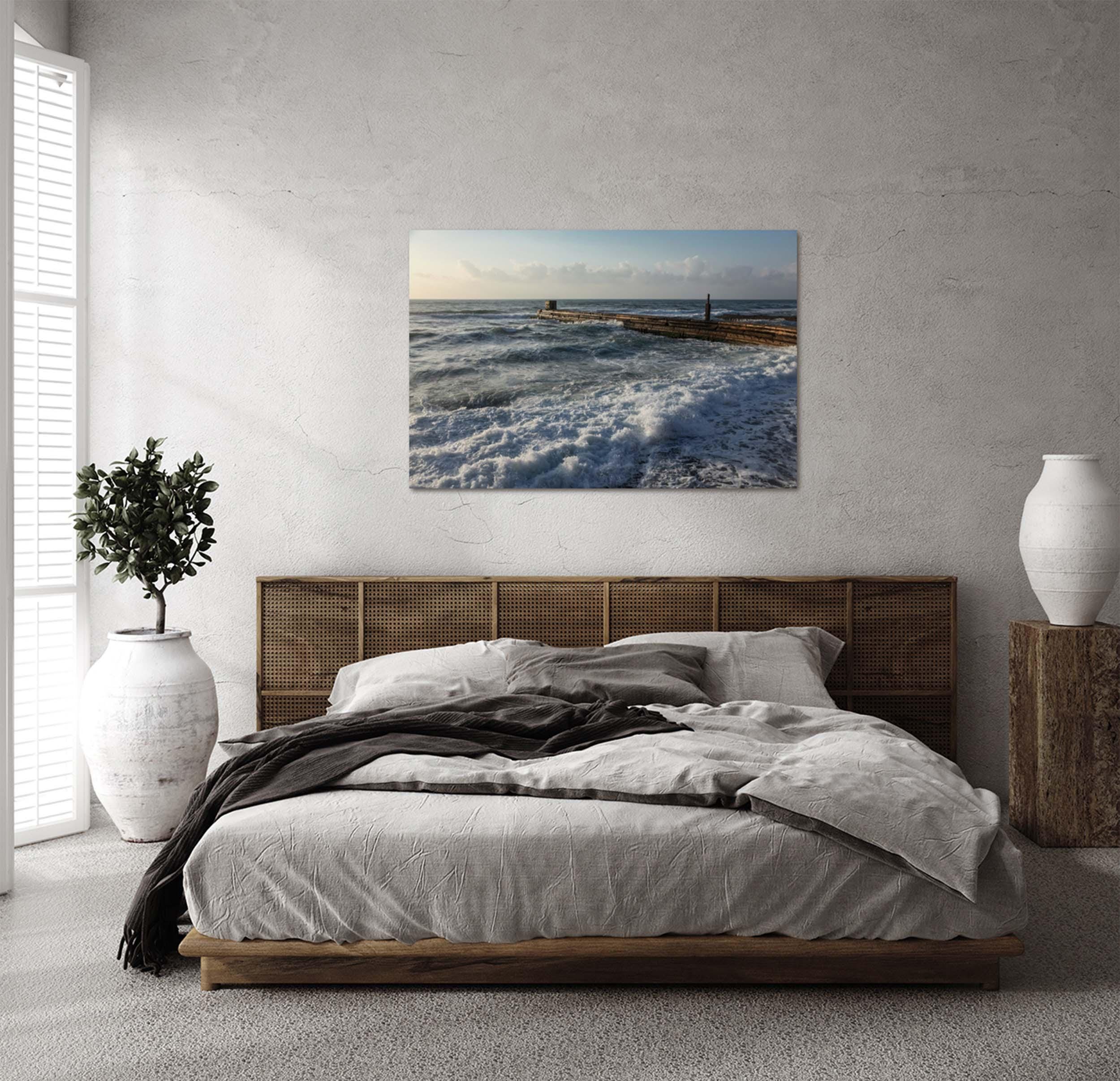 Tel Aviv Old Sea Port — Israeli Holy Land Seascape Waves Photography