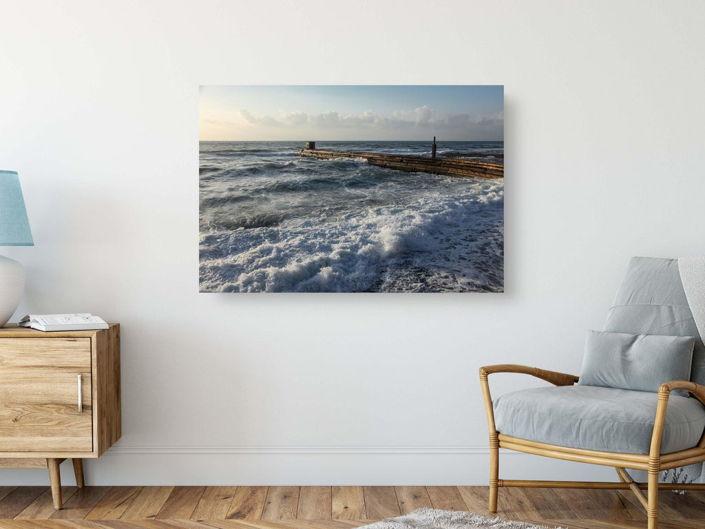 Tel Aviv Old Sea Port — Israeli Holy Land Seascape Waves Photography