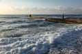 Tel Aviv Old Sea Port — Israeli Holy Land Seascape Waves Photography