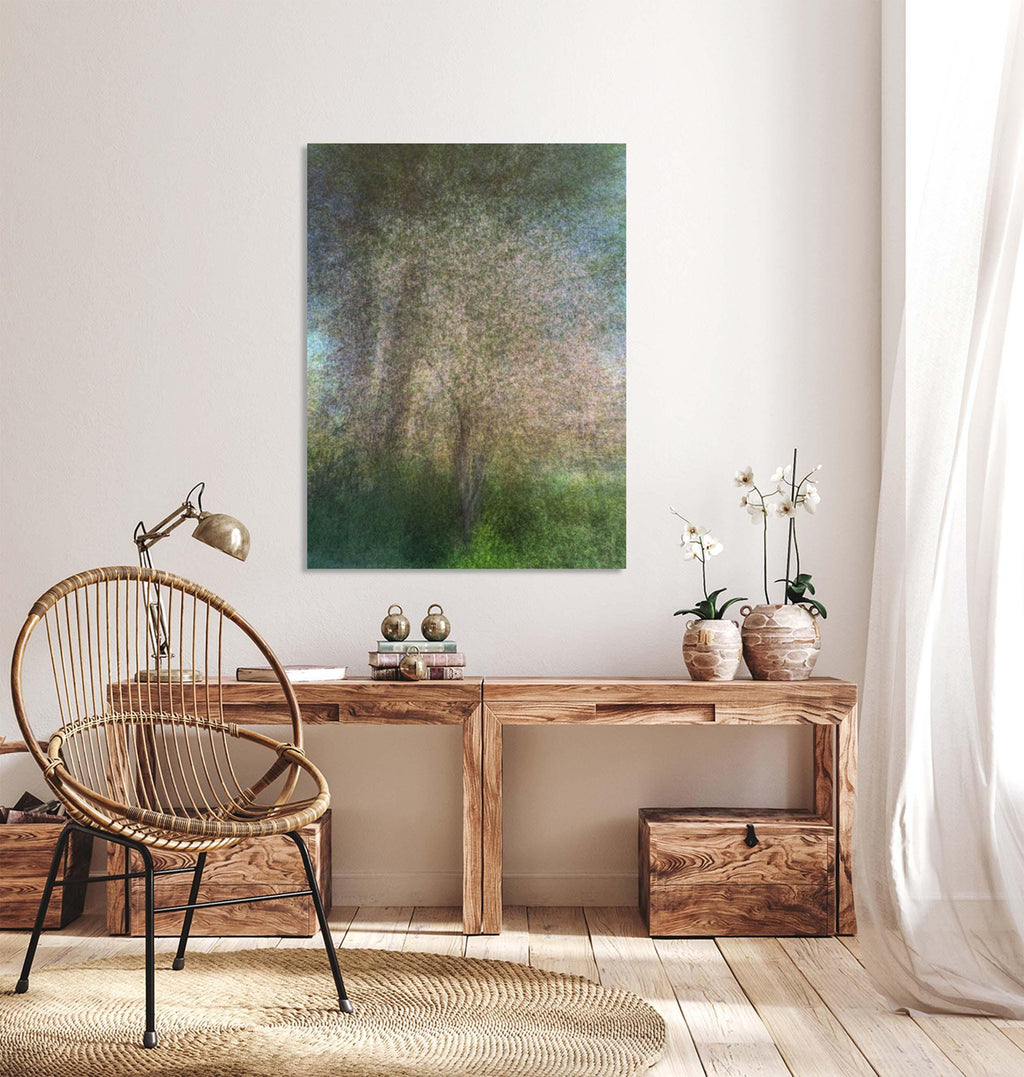 Holy Land Almond Tree Impressionist Painting — Jerusalem Almond Blossom
