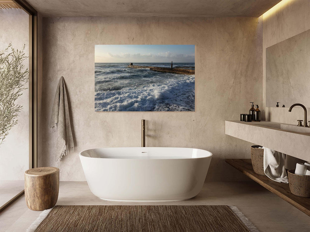 Tel Aviv Old Sea Port — Israeli Holy Land Seascape Waves Photography