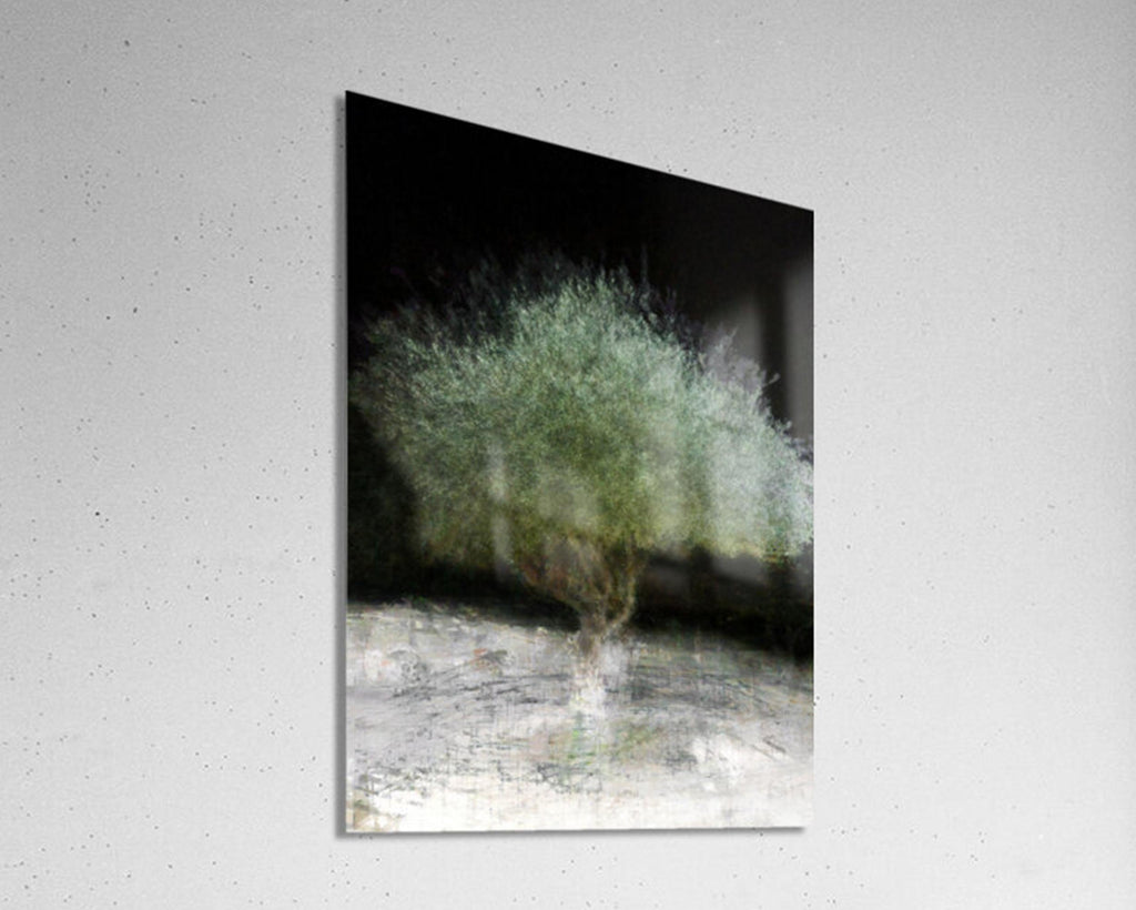 The Green Olive Tree Impressionist Painting by Night - National Tree of the Holy Land Israel - 7 Species of Israel