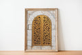 Jerusalem Synagogue Golden Window Shutters With Hebrew letters