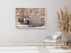 Violinists playing to the Walls of the Jerusalem Old City - Jewish Wall Art Print - Orthodox Violinists Men - Jerusalem Stones Photography