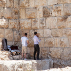 Violinists playing to the Walls of the Jerusalem Old City - Jewish Wall Art Print - Orthodox Violinists Men - Jerusalem Stones Photography