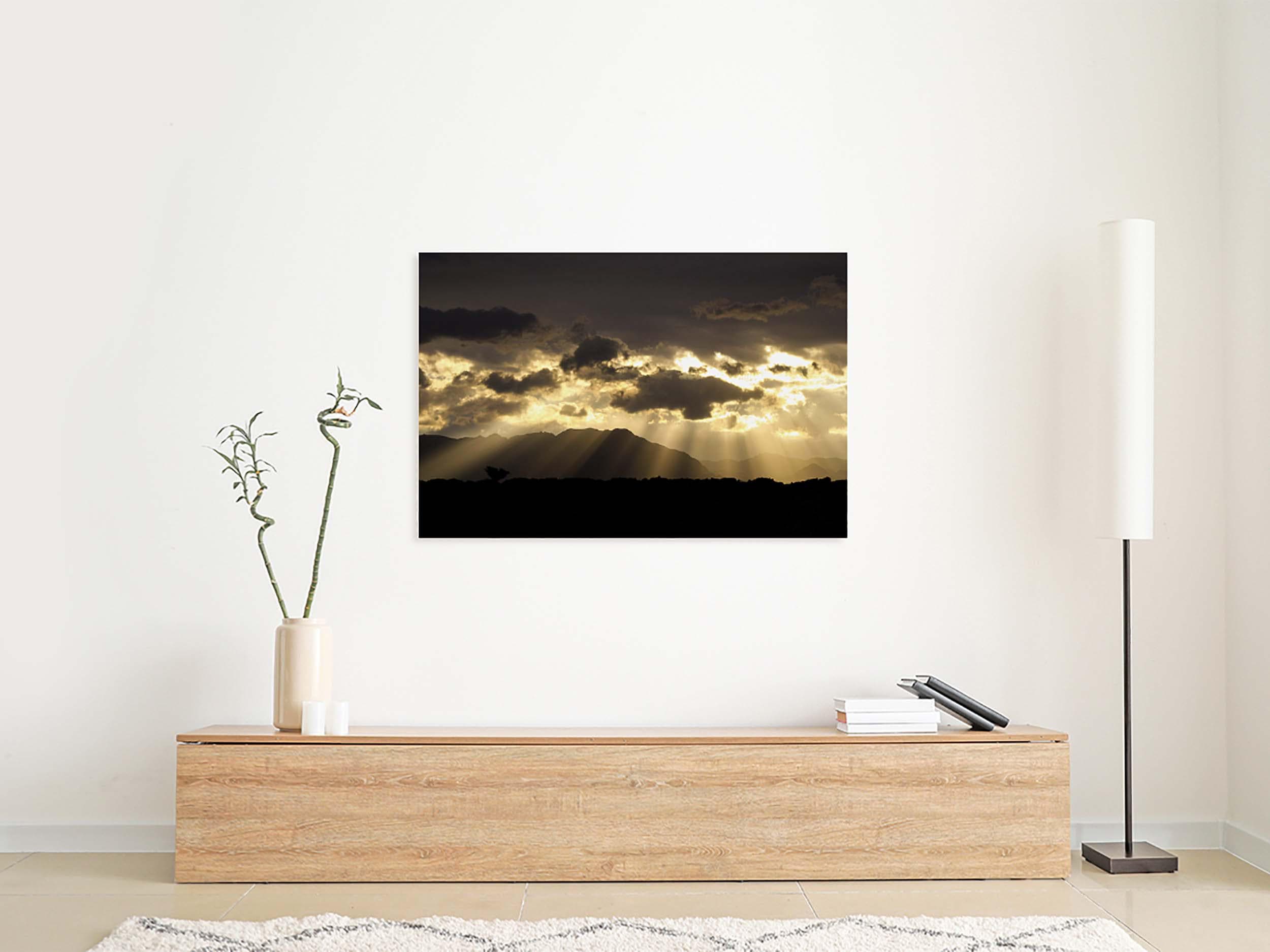 Dramatic Sky and Israeli Holy Land Desert Mountains Sunrise Landscape
