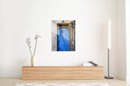 Jerusalem Wooden Blue Door with Jewish Magen David Window