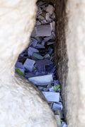 Jerusalem Kotel Western Wall Stone Gap — Israeli Holy Land Map Frame Filled with Prayer Paper Notes