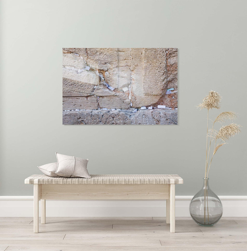 A piece of the Kotel Western Wall with Praying Notes - Jerusalem, Israel Holy Land