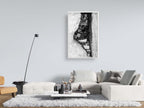Black & White Kotel Western Wall Stone Gap — Israeli Holy Land Map Frame Prayer Notes