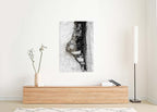 Black & White Kotel Western Wall Stone Gap — Israeli Holy Land Map Frame Prayer Notes