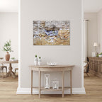 Kotel Wall Art Print: Nested Prayer Paper Notes In a Western Wall Stone