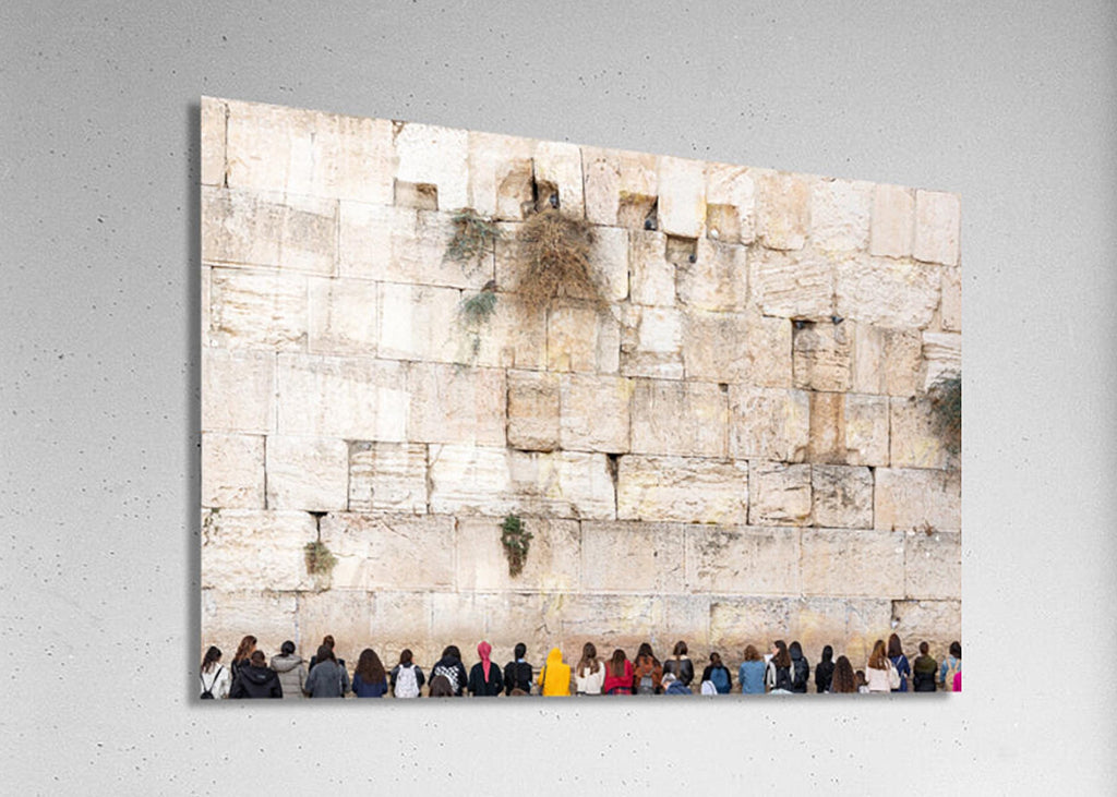Women Praying at the Kotel Western Wall with Pigeons in Gaps — Am Israel Chai