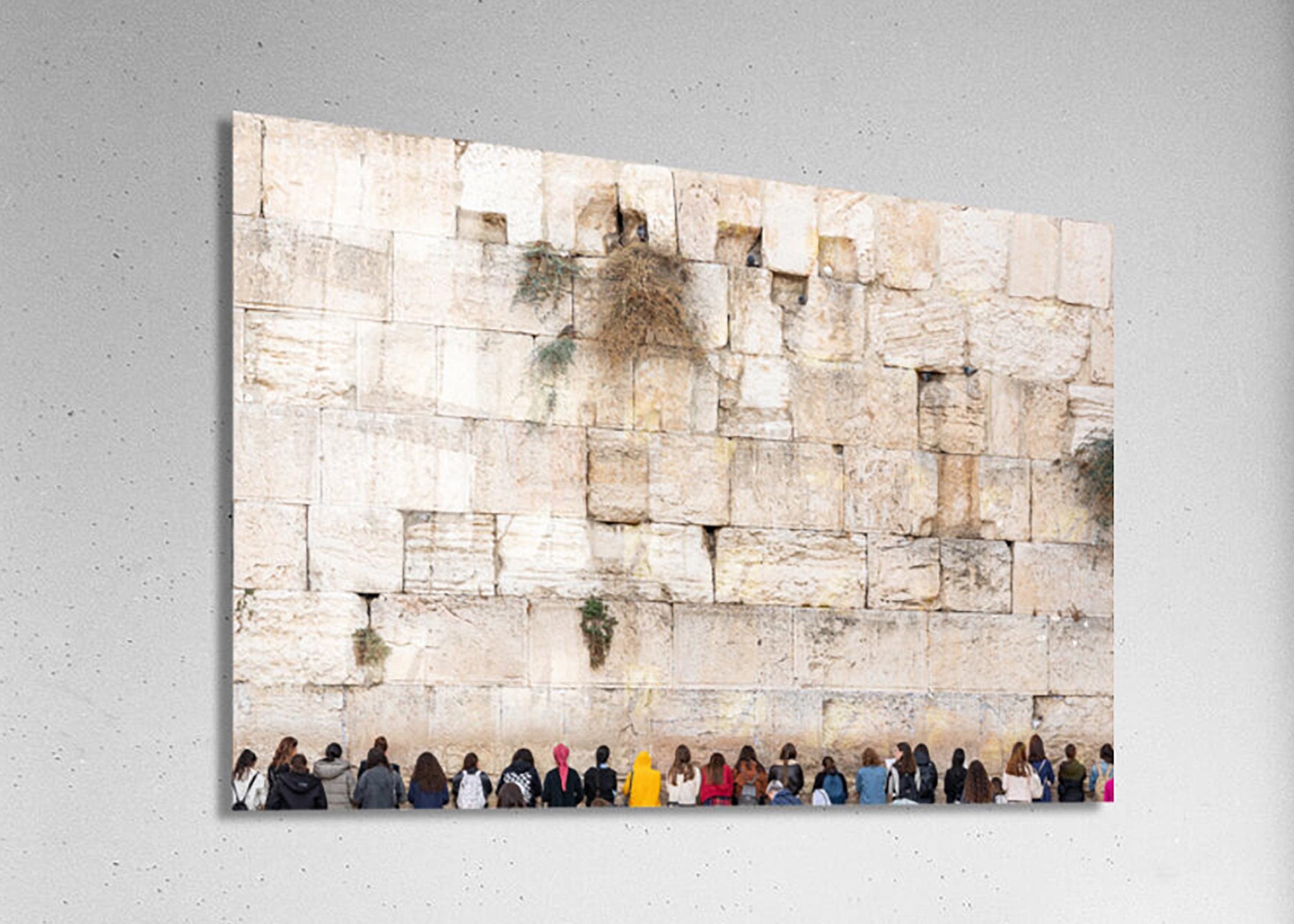 Women Praying at the Kotel Western Wall with Pigeons in Gaps — Am Israel Chai