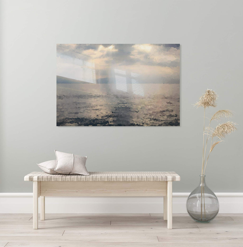 Holy Sea of Galilee Sunrise Painting — Israeli Holy Land Kinneret Tiberias Lake
