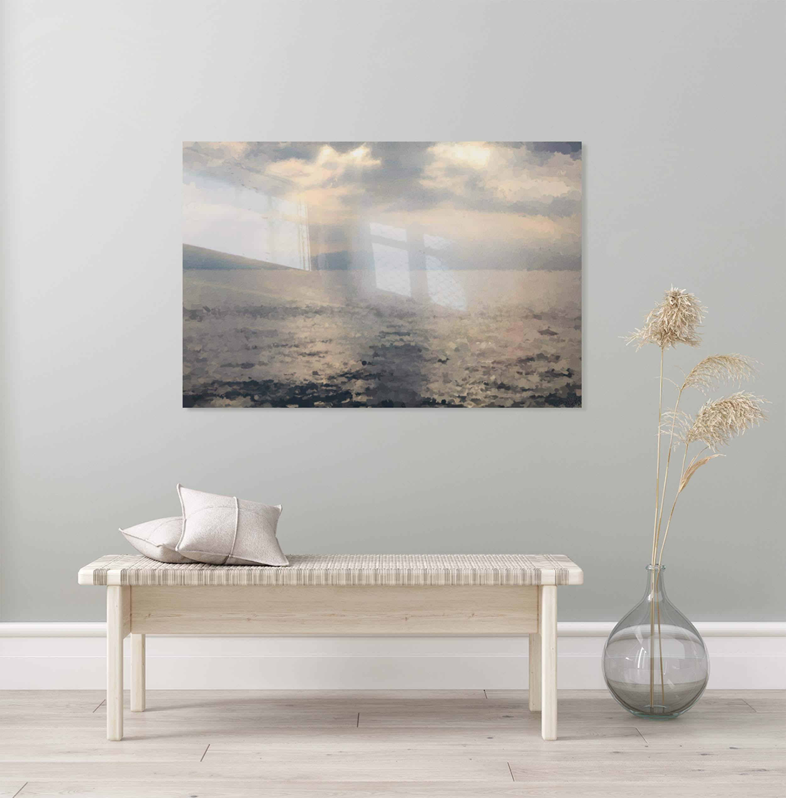 Holy Sea of Galilee Sunrise Painting — Israeli Holy Land Kinneret Tiberias Lake