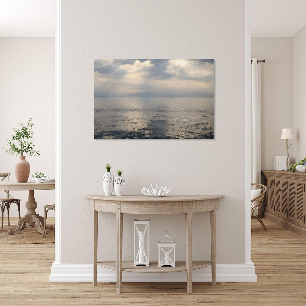 Holy Sea of Galilee Sunrise Painting — Israeli Holy Land Kinneret Tiberias Lake