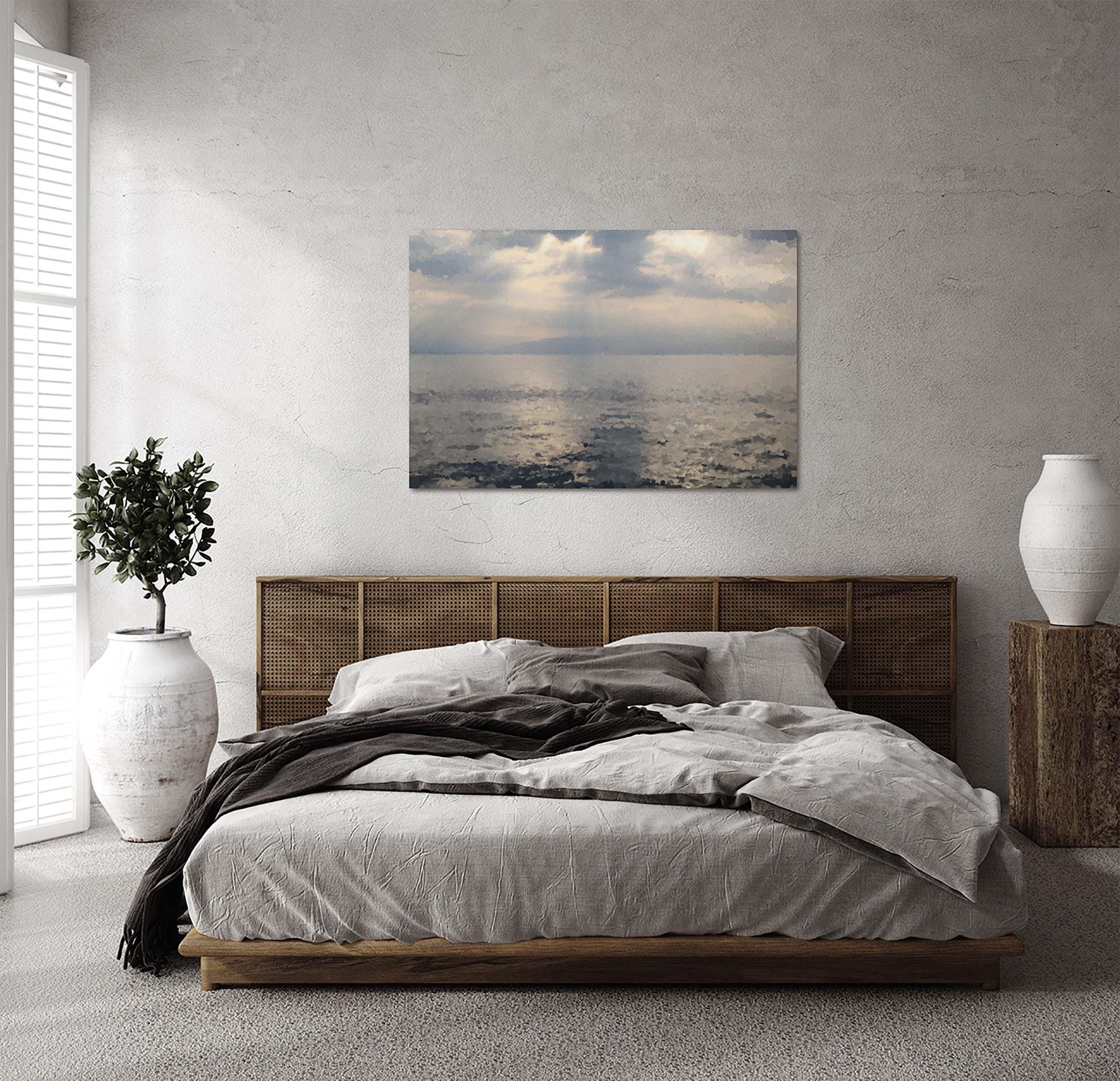 Holy Sea of Galilee Sunrise Painting — Israeli Holy Land Kinneret Tiberias Lake