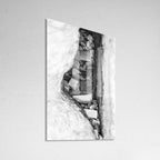 Black & White Kotel Western Wall Stone Gap — Israeli Holy Land Map Frame Prayer Notes